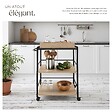 TECTAKE - Chariot de service Worcester 65x41,5x87cm Bois clair industriel, Chêne Sonoma - vignette