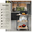 TECTAKE - Chariot de service Rugby 65,5x45,5x88,5cm Bois clair industriel, Chêne Sonoma - vignette