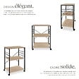 TECTAKE - Chariot de service Rugby 65,5x45,5x88,5cm Bois clair industriel, Chêne Sonoma - vignette