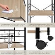 TECTAKE - Chariot de service Rugby 65,5x45,5x88,5cm Bois clair industriel, Chêne Sonoma - vignette