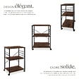 TECTAKE - Chariot de service Rugby 65,5x45,5x88,5cm Bois foncé industriel, rustique - vignette
