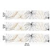 99DECO - Crédence cuisine en aluminium - floral noir et doré - 300x20 cm (en 3 bandeaux) - vignette