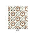 99DECO - Fond de hotte en aluminium - effet carreaux de ciment marron et vert - 70x60 cm - vignette