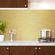 99DECO - Crédence cuisine en aluminium - effet industriel doré - 240x50 cm (en 2 bandeaux) - vignette