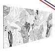 99DECO - Crédence cuisine en aluminium - floral noir - 360x50 cm (en 3 bandeaux) - vignette