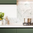 99DECO - Fond de hotte en aluminium - motif floral vert - 70x60 cm - vignette