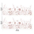 99DECO - Crédence cuisine en aluminium - motif floral ocre - 240x50 cm (en 2 bandeaux) - vignette