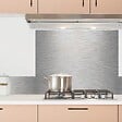 99DECO - Crédence cuisine en aluminium - effet industriel gris - 300x20 cm (en 3 bandeaux) - vignette