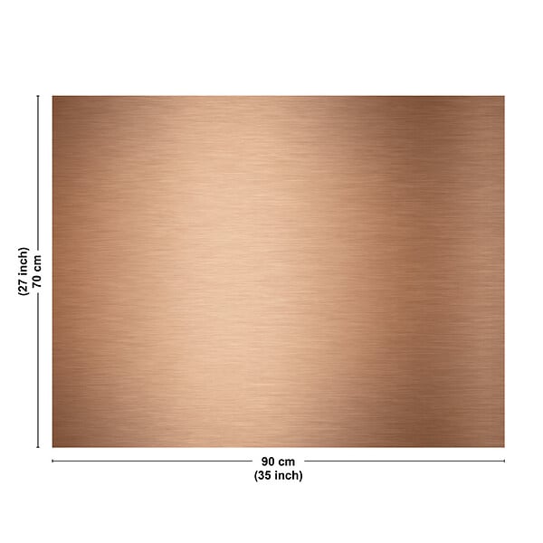 99DECO - Fond de hotte en aluminium - effet industriel cuivre - 70x90 cm - large