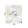 99DECO - Fond de hotte en aluminium - motif floral noir et doré - 70x60 cm - vignette