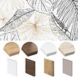 99DECO - Fond de hotte en aluminium - motif floral noir et doré - 70x60 cm - vignette