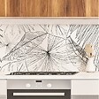 99DECO - Crédence cuisine en aluminium - floral noir - 360x50 cm (en 3 bandeaux) - vignette