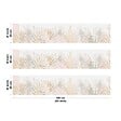 99DECO - Crédence cuisine en aluminium - floral beige et blanc - 300x20 cm (en 3 bandeaux) - vignette