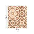 99DECO - Fond de hotte en aluminium - effet carreaux de ciment orange - 70x60 cm - vignette