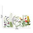 99DECO - Fond de hotte en aluminium - motif floral vert, violet, jaune et rouge - 70x90 cm - vignette