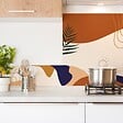 99DECO - Crédence cuisine en aluminium - design orange - 300x20 cm (en 3 bandeaux) - vignette