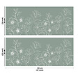 99DECO - Crédence cuisine en aluminium - motif floral vert et blanc - 240x50 cm (en 2 bandeaux) - vignette