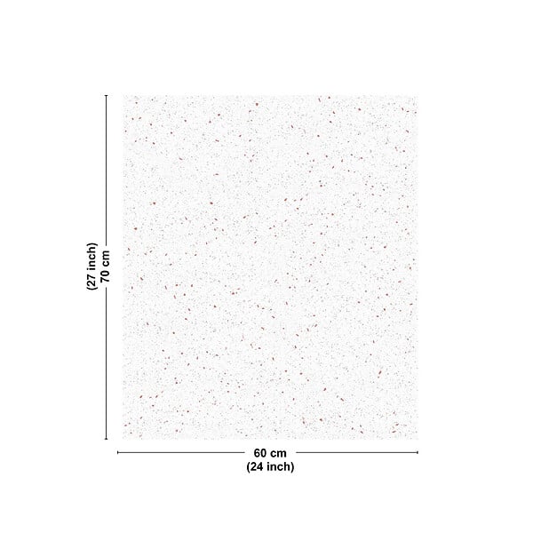 99DECO - Fond de hotte en aluminium - motif terrazzo blanc et terracotta - 70x60 cm - large