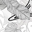 99DECO - Crédence cuisine en aluminium - floral noir - 300x20 cm (en 3 bandeaux) - vignette