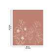 99DECO - Fond de hotte en aluminium - motif floral terracotta et blanc - 70x60 cm - vignette