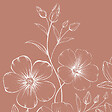 99DECO - Fond de hotte en aluminium - motif floral terracotta et blanc - 70x60 cm - vignette