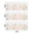 99DECO - Crédence cuisine en aluminium - floral beige et blanc - 360x50 cm (en 3 bandeaux) - vignette