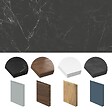 99DECO - Crédence cuisine en aluminium - effet marbre gris - 360x50 cm (en 3 bandeaux) - vignette