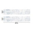 99DECO - Crédence cuisine en aluminium - effet marbre bleu - 200x20 cm (en 2 bandeaux) - vignette