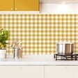 99DECO - Crédence cuisine en aluminium - motif vichy orange - 240x50 cm (en 2 bandeaux) - vignette