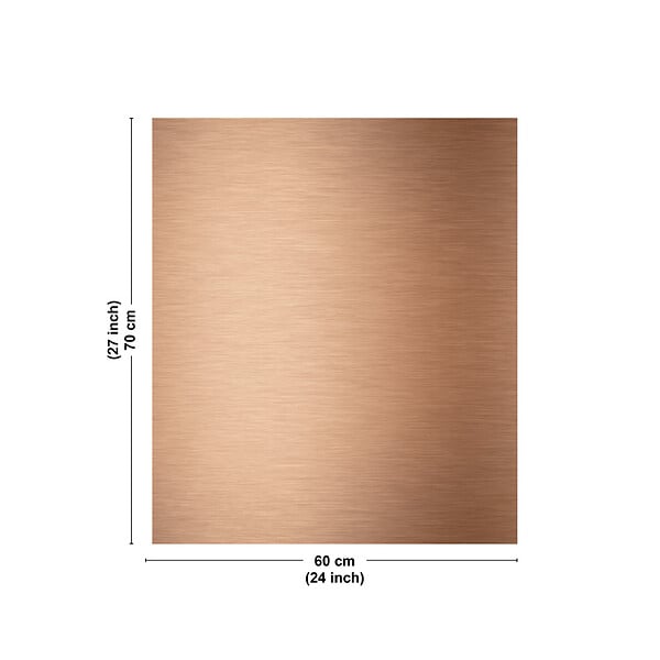 99DECO - Fond de hotte en aluminium - effet industriel cuivre - 70x60 cm - large