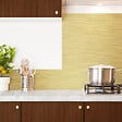 99DECO - Crédence cuisine en aluminium - effet industriel doré - 300x20 cm (en 3 bandeaux) - vignette