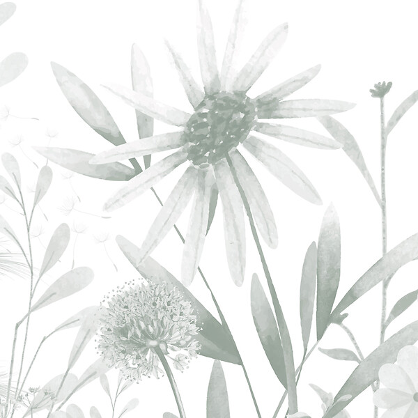 99DECO - Crédence cuisine en aluminium - motif floral vert - 360x50 cm (en 3 bandeaux) - large