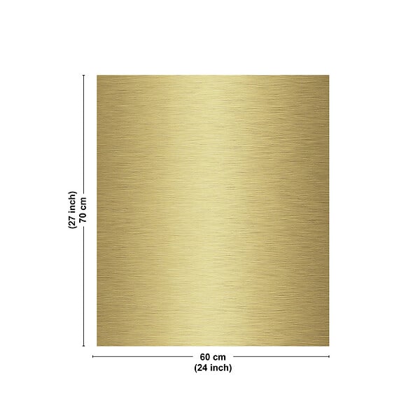 99DECO - Fond de hotte en aluminium - effet industriel doré - 70x60 cm - large