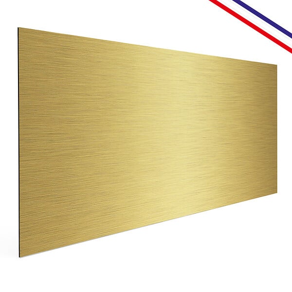 99DECO - Fond de hotte en aluminium - effet industriel doré - 70x60 cm - large