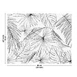 99DECO - Fond de hotte en aluminium - motif floral noir - 70x90 cm - vignette