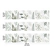 99DECO - Crédence cuisine en aluminium - floral vert sauge - 300x20 cm (en 3 bandeaux) - vignette