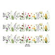 99DECO - Crédence cuisine en aluminium - motif floral vert, violet, jaune et rouge - 300x20 cm (en 3 bandeaux) - vignette