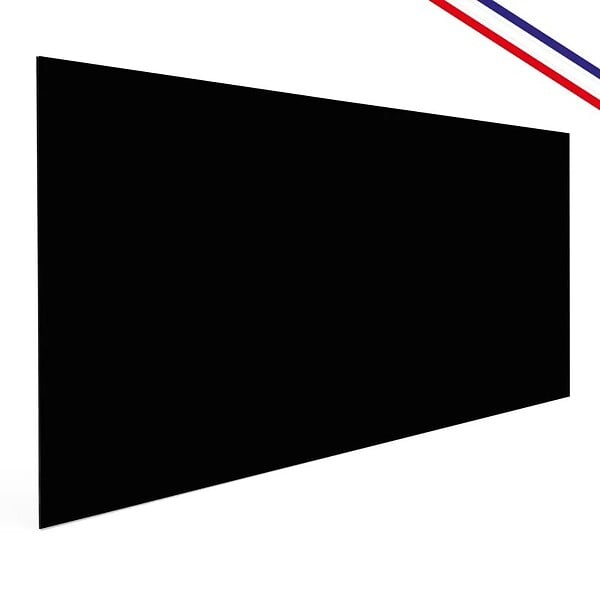99DECO - Crédence cuisine en aluminium - essentiel noir - 300x20 cm (en 3 bandeaux) - large