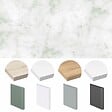 99DECO - Crédence cuisine en aluminium - effet marbre vert - 200x20 cm (en 2 bandeaux) - vignette