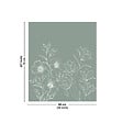 99DECO - Fond de hotte en aluminium - motif floral vert et blanc - 70x60 cm - vignette