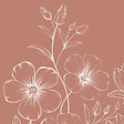 99DECO - Crédence cuisine en aluminium - motif floral terracotta et blanc - 200x20 cm (en 2 bandeaux) - vignette