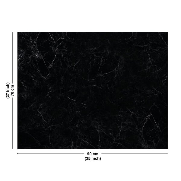 99DECO - Fond de hotte de cuisine en aluminium - 70x90 cm - Noir - large