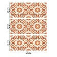 99DECO - Crédence cuisine en aluminium - effet carreaux de ciment orange - 360x50 cm (en 3 bandeaux) - vignette