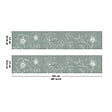 99DECO - Crédence cuisine en aluminium - motif floral vert et blanc - 200x20 cm (en 2 bandeaux) - vignette