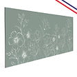 99DECO - Crédence cuisine en aluminium - motif floral vert et blanc - 200x20 cm (en 2 bandeaux) - vignette