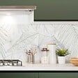 99DECO - Crédence cuisine en aluminium - floral vert - 360x50 cm (en 3 bandeaux) - vignette