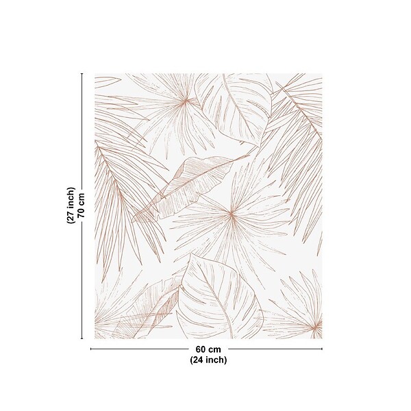 99DECO - Fond de hotte en aluminium - motif floral terracotta - 70x60 cm - large