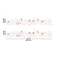 99DECO - Crédence cuisine en aluminium - motif floral ocre - 200x20 cm (en 2 bandeaux) - vignette