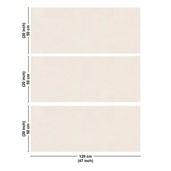 99DECO - Crédence cuisine en aluminium - motif sable beige - 360x50 cm (en 3 bandeaux) - large