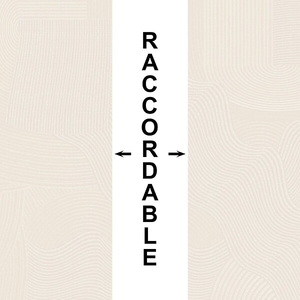 99DECO - Crédence cuisine en aluminium - motif sable beige - 360x50 cm (en 3 bandeaux) - large